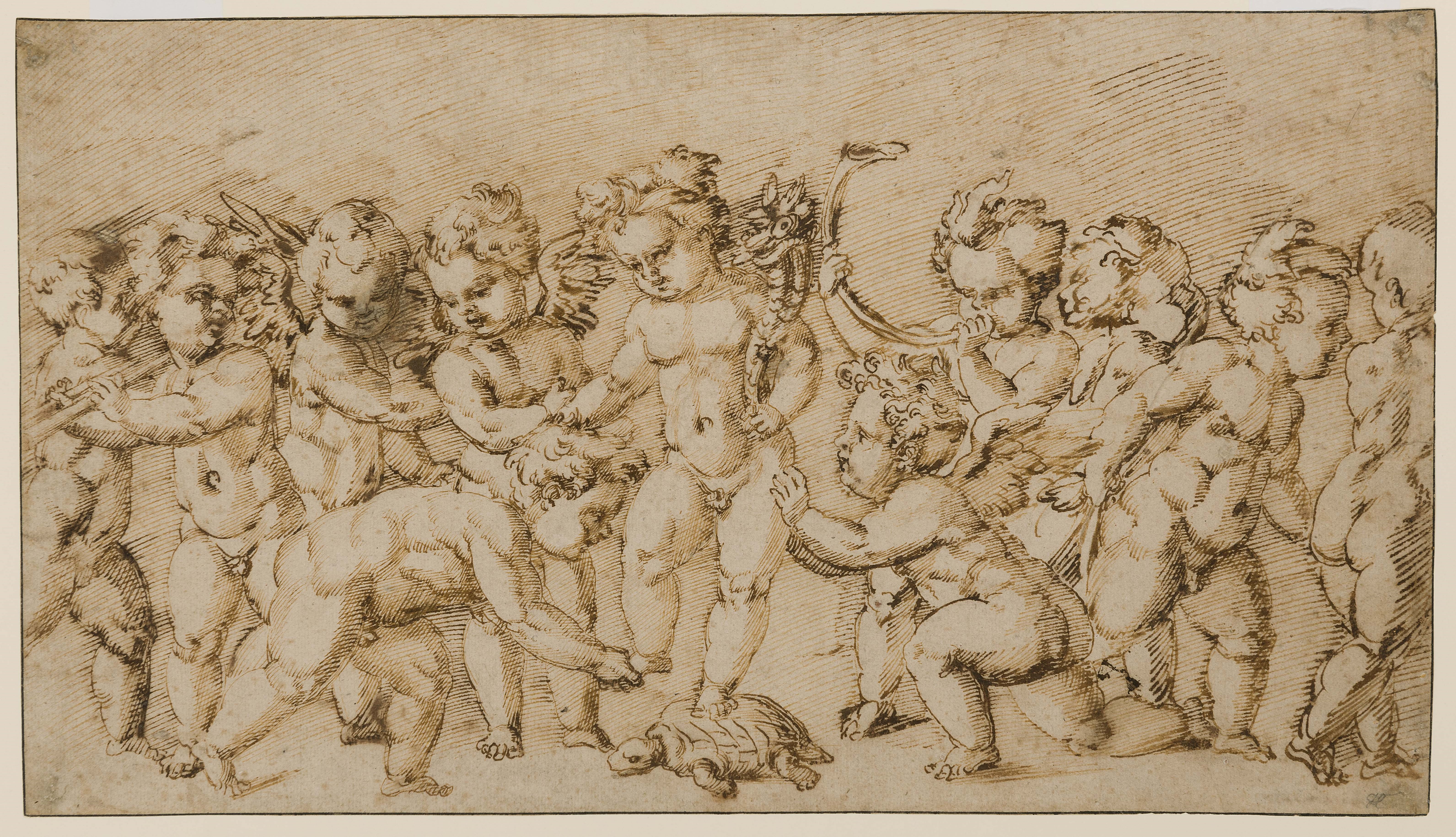 A Group of Eleven Putti at Play